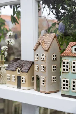Maison-photophore Scandinave - Céramique grise – Image 4