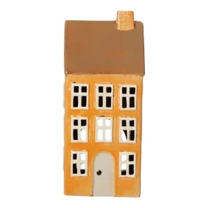 Maison-photophore Scandinave – Céramique jaune
