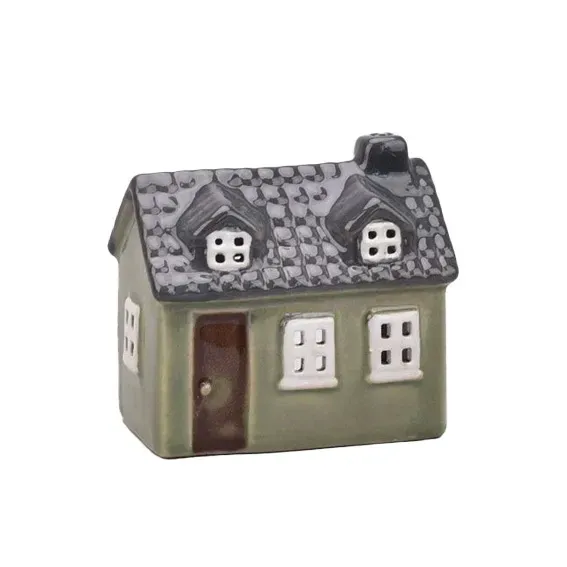 Maison-photophore Scandinave – Céramique verte