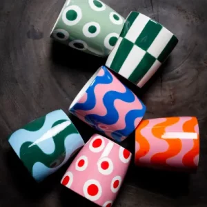 Mug Valentina - Crazy Squares | Vert