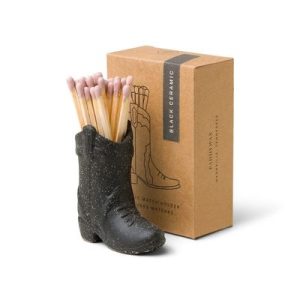 Porte-allumettes Botte Cowboy - Noir