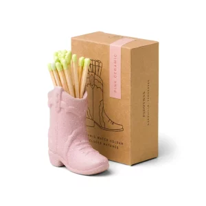 Porte-allumettes Botte Cowboy – Rose