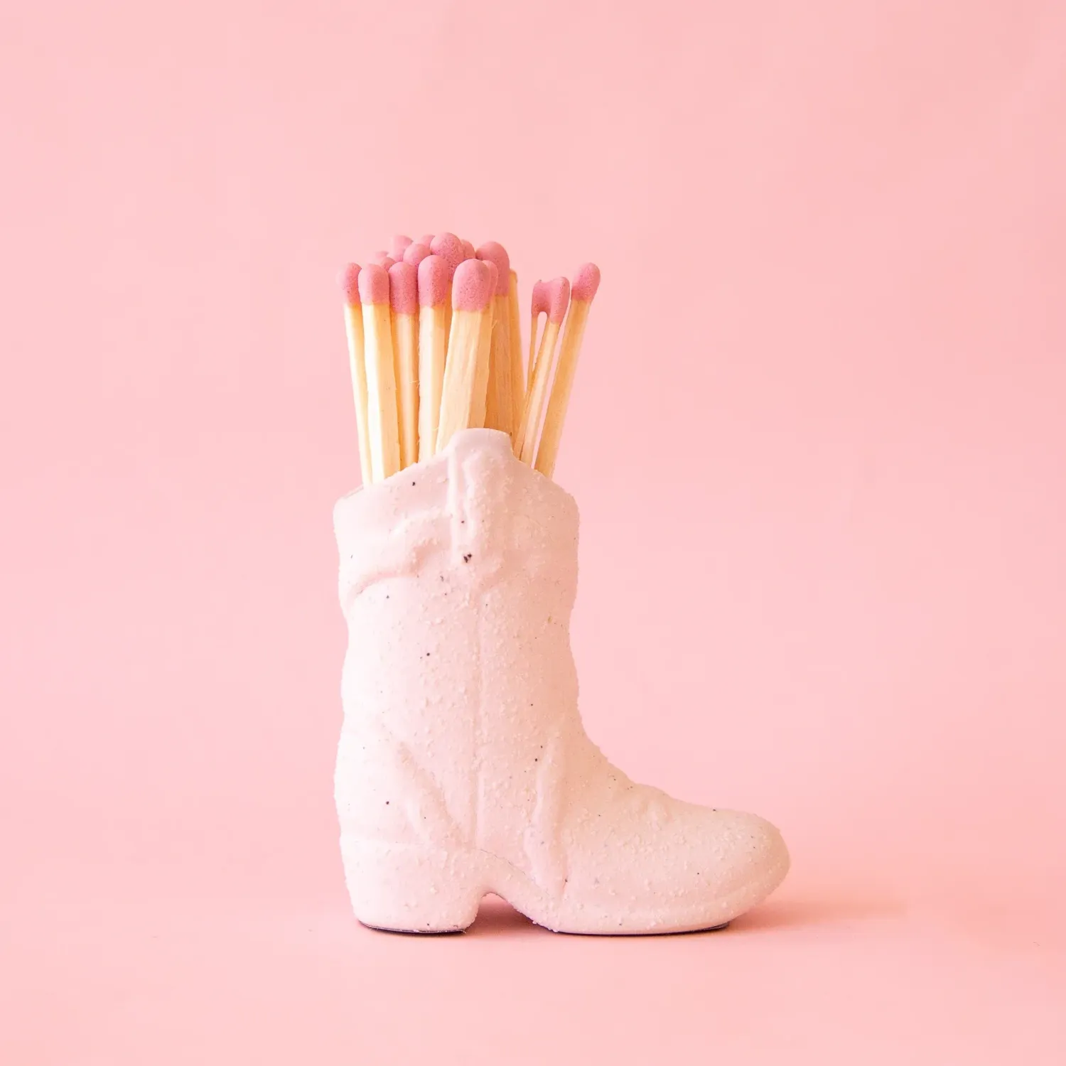 Porte-allumettes Botte Cowboy - Rose