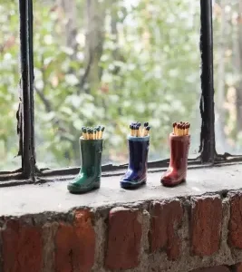Porte-allumettes Botte de Pluie - Bleu