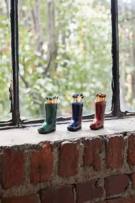 Porte-allumettes Botte de Pluie - Bleu