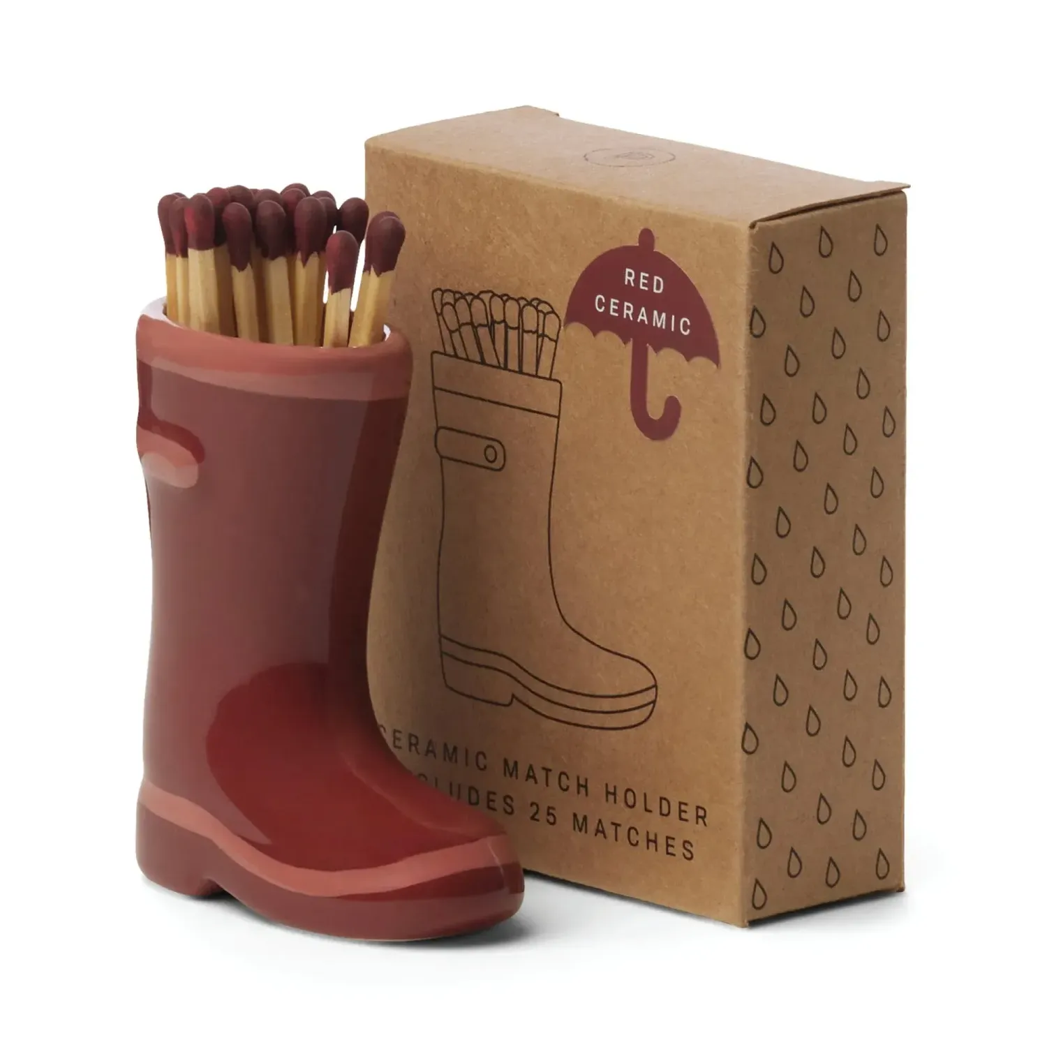 Porte-allumettes Botte de Pluie - Rouge