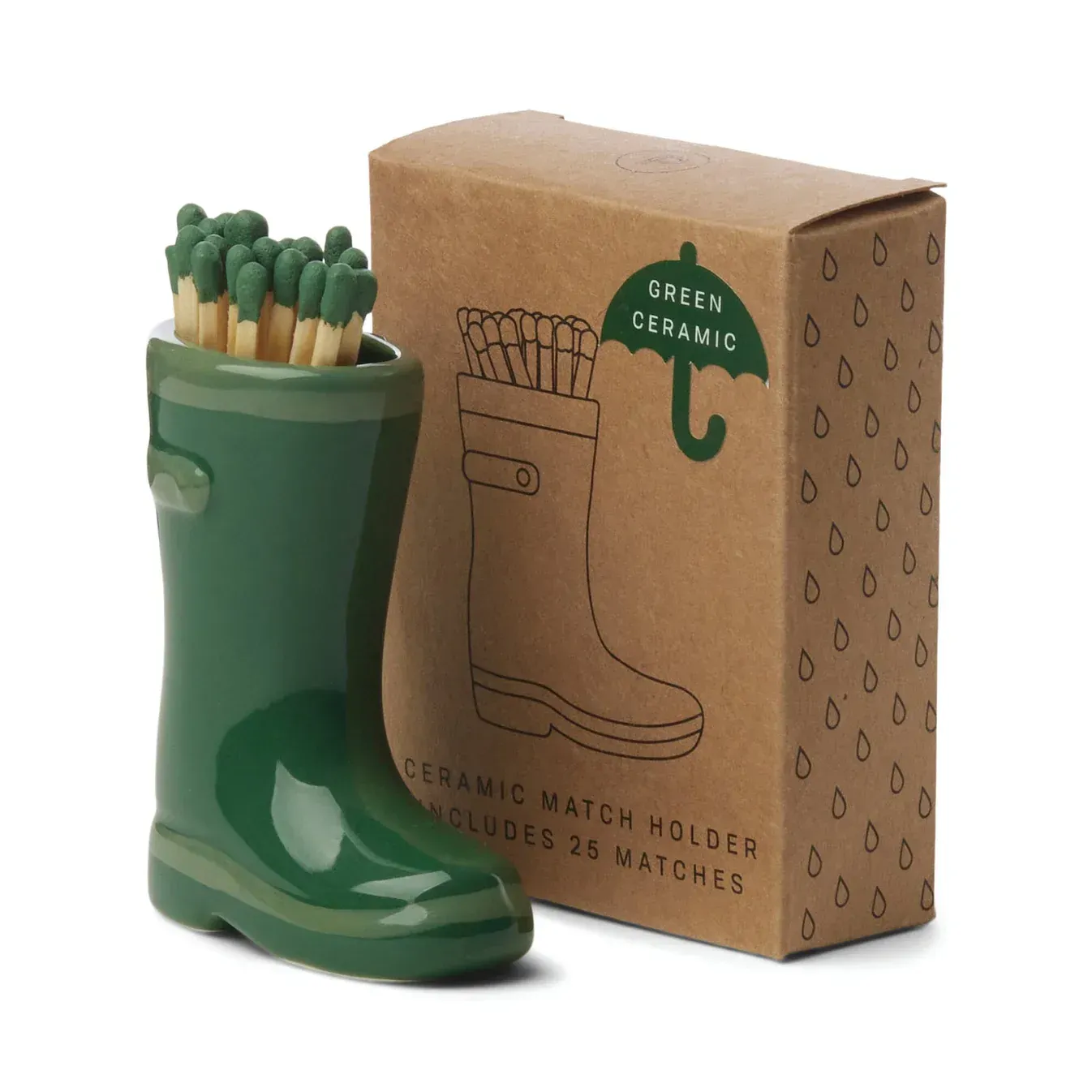 Porte-allumettes-Botte-de-Pluie-Vert