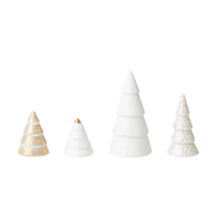 Set 4 Sapins Porcelaine