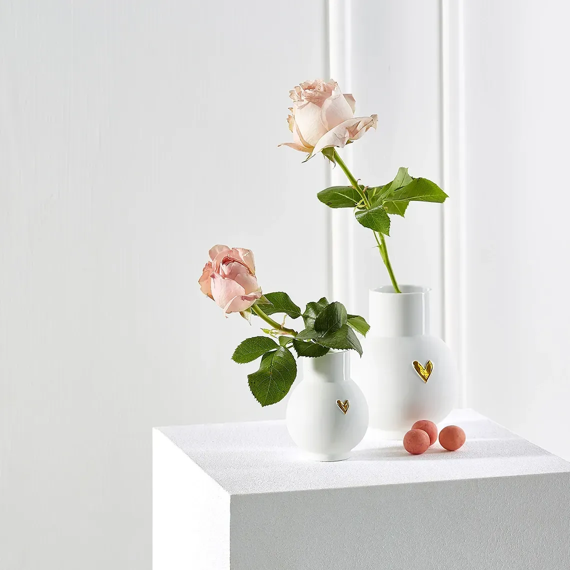 Vase Boule Cœur - Doré