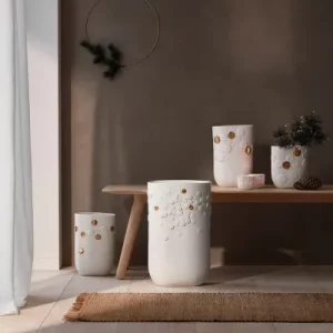 Vase Pois Doré