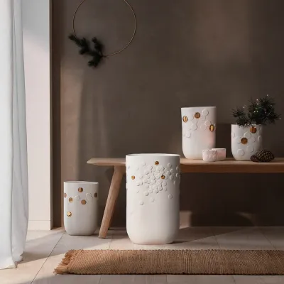 Vase Pois Doré
