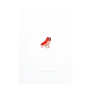 carte broderie oiseau
