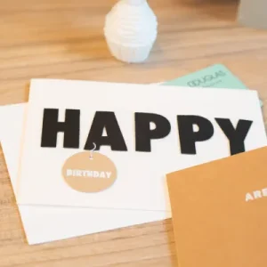 Carte Grandes Lettres - "Happy Birthday"