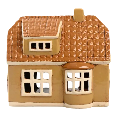 Maison-photophore Scandinave - Céramique beige – Image 3