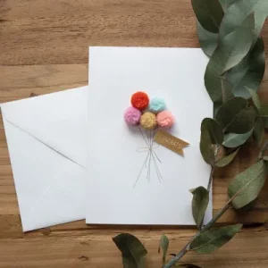 Carte Pompom - "Congrats"