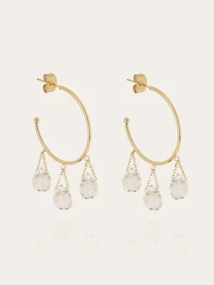 Boucles d'oreilles Méliora - Acier Doré