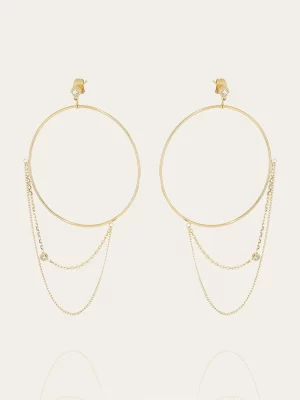 Boucles d'oreilles Amarante - Acier Doré