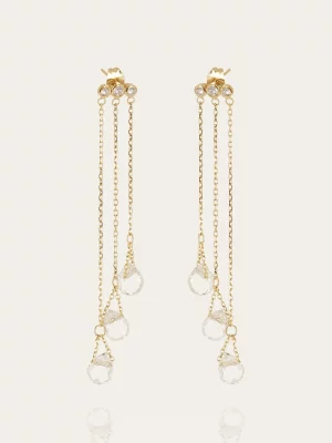 Boucles d'oreilles Aurésia - Acier Doré
