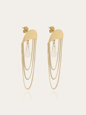 Boucles d'oreilles Caylne - Acier Doré