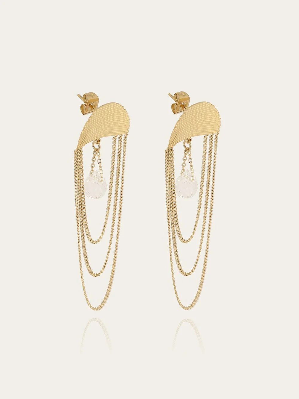 Boucles d'oreilles Caylne - Acier Doré