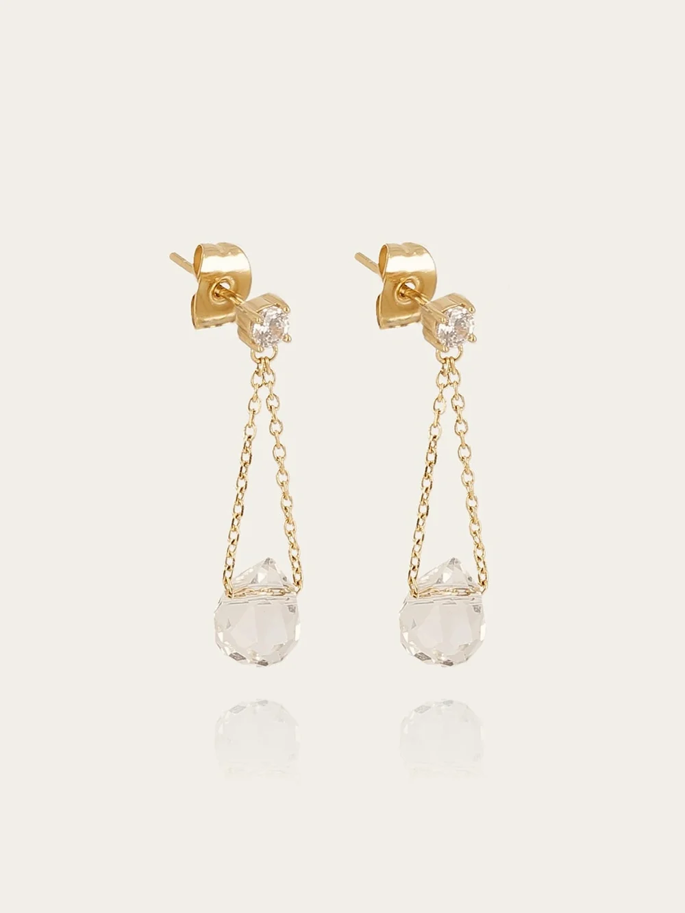 Boucles d'oreilles Célyne - Acier Doré