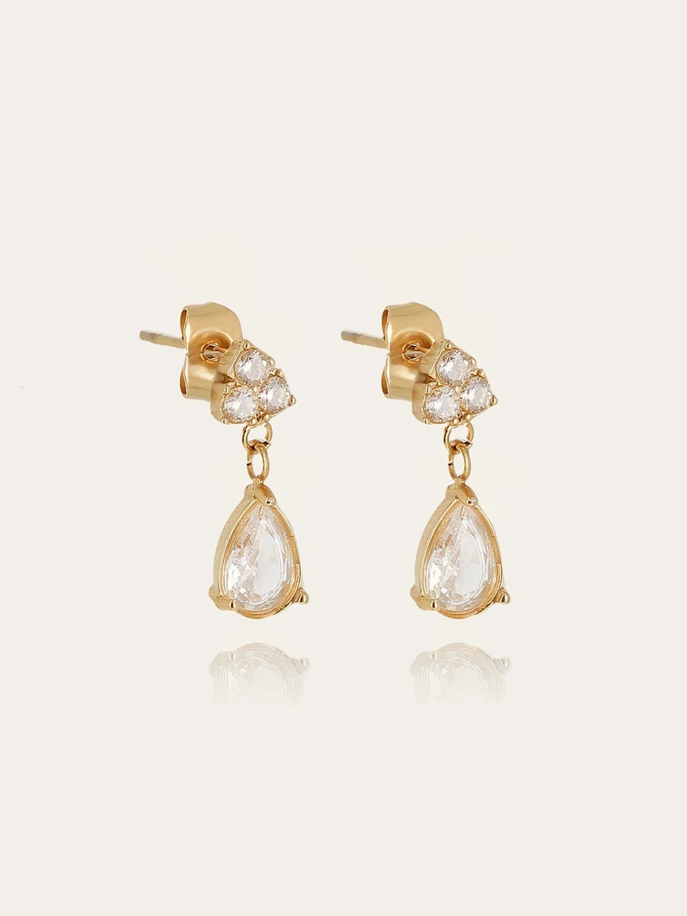 Boucles d'oreilles Gozo - Acier Doré