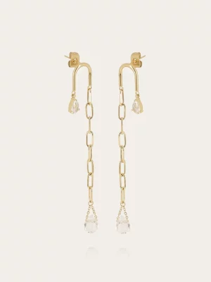 Boucles d'oreilles Lysora - Acier Doré