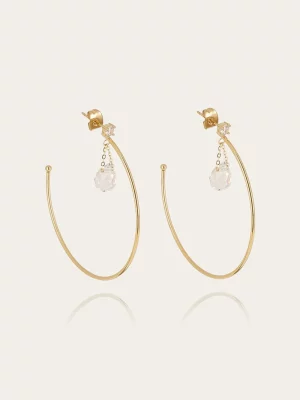 Boucles d'oreilles Norely - Acier Doré