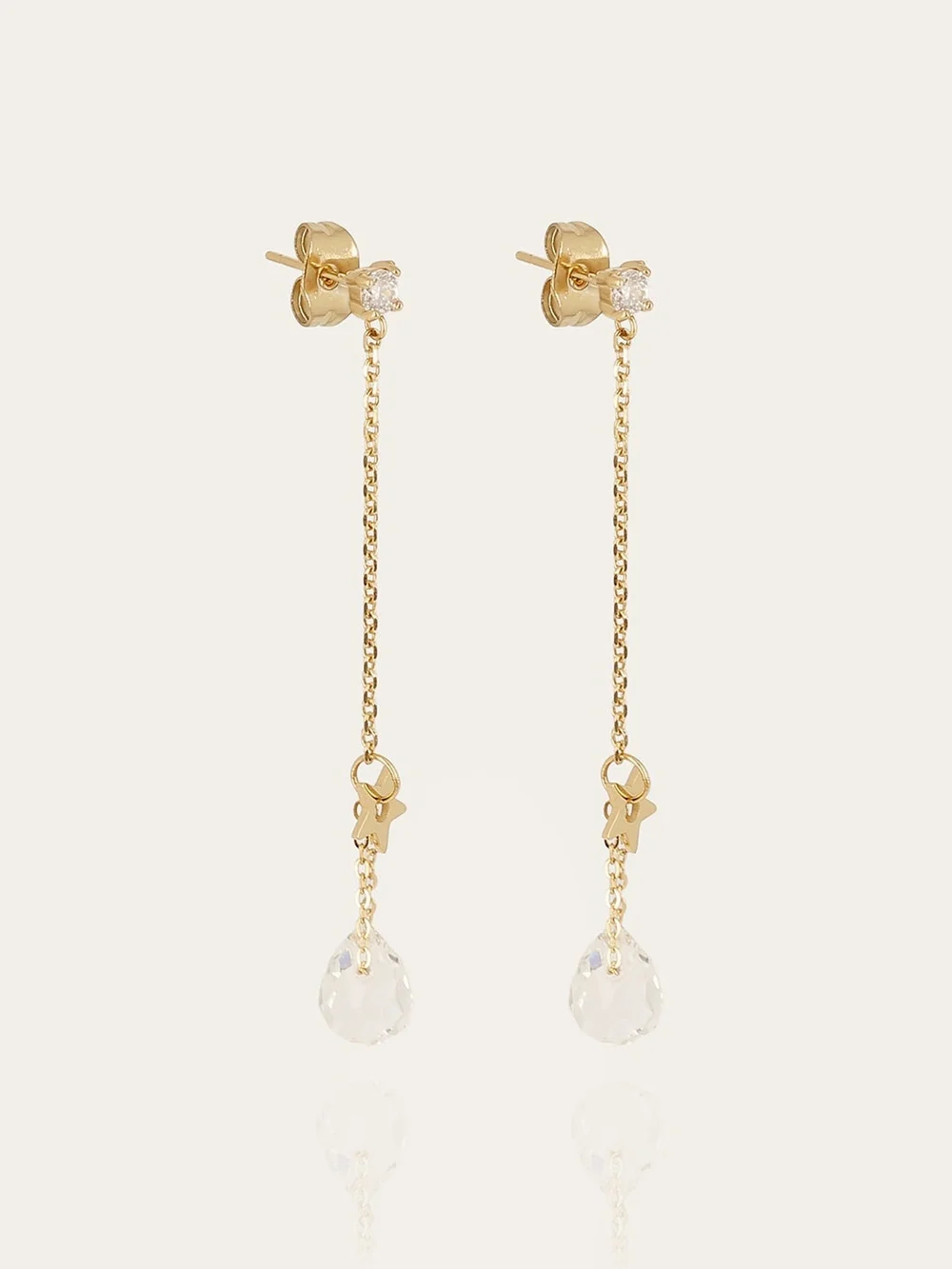Boucles d'oreilles Orine - Acier Doré