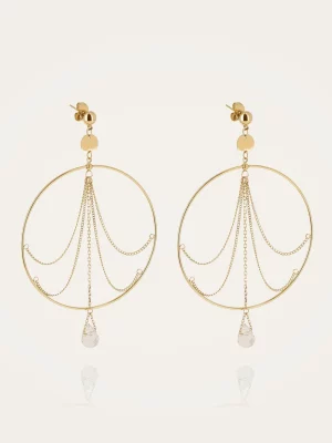 Boucles d'oreilles Solstice - Acier Doré