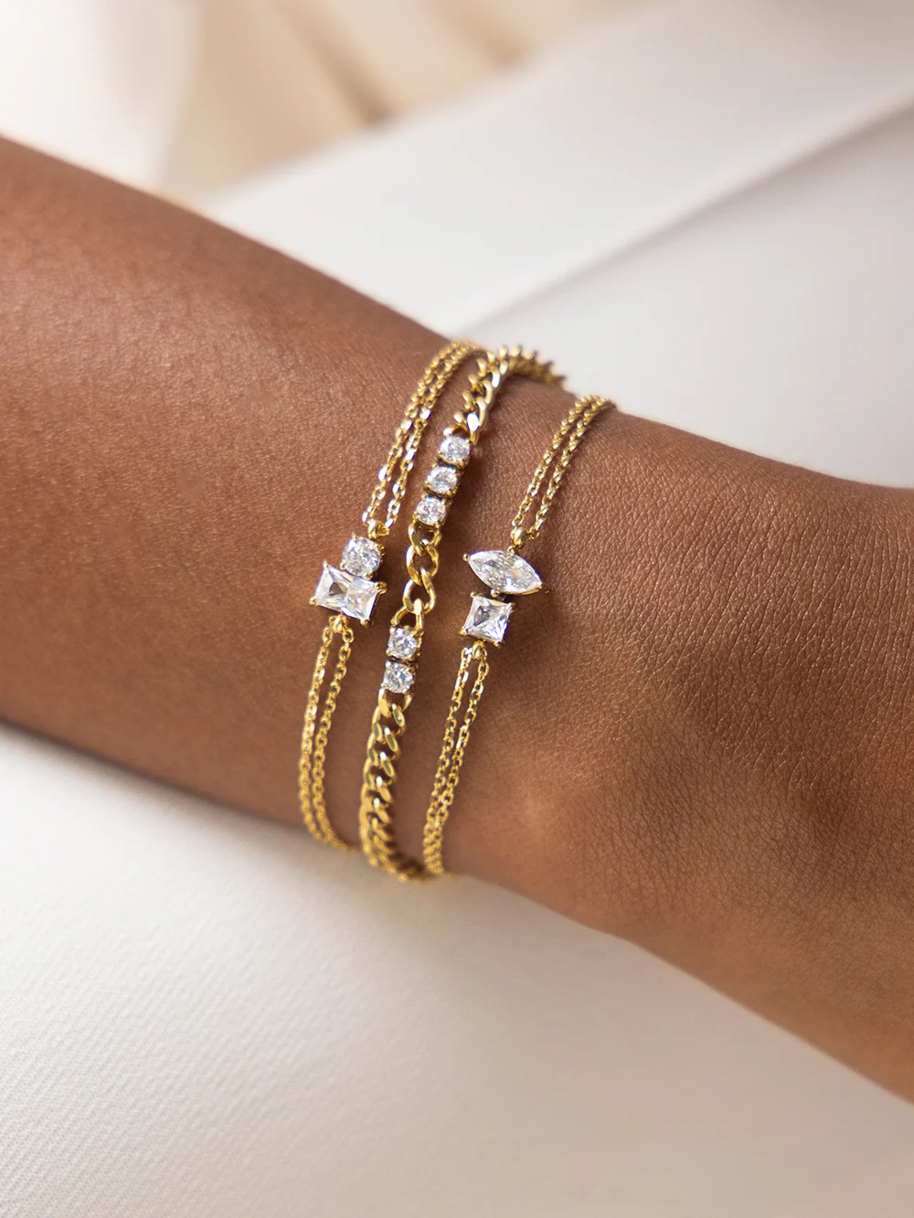 Bracelet Azilis - Acier Doré