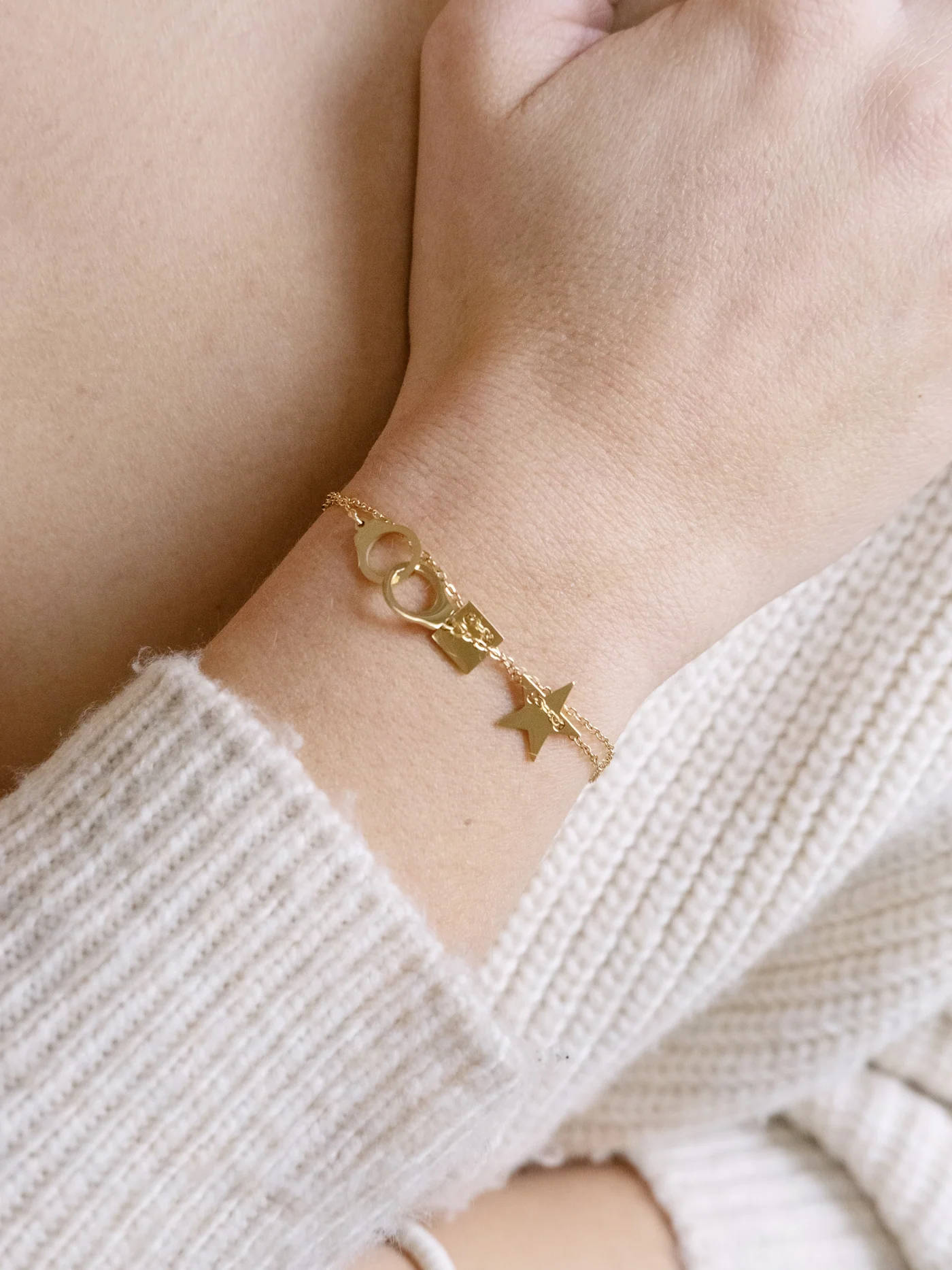 Bracelet Cuff - Acier Doré