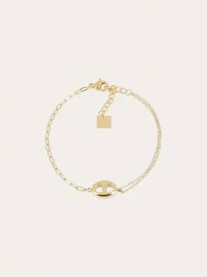 Bracelet Flint - Acier Doré