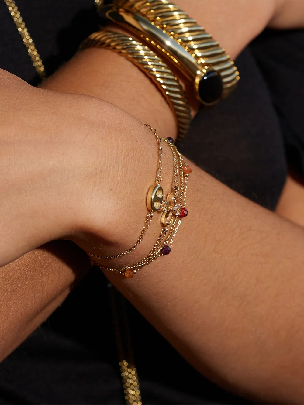 Bracelet Flint - Acier Doré