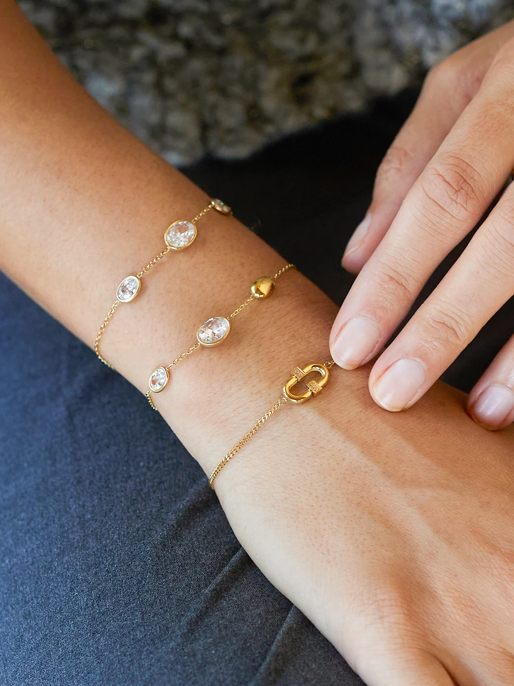 Bracelet Galane - Acier Doré