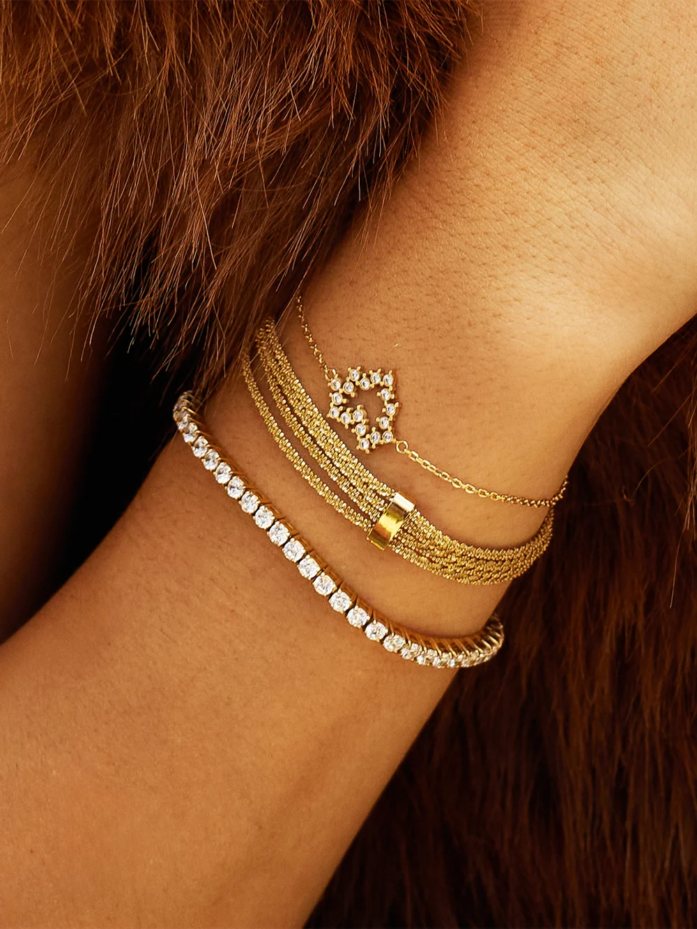 Bracelet Hocha - Acier Doré