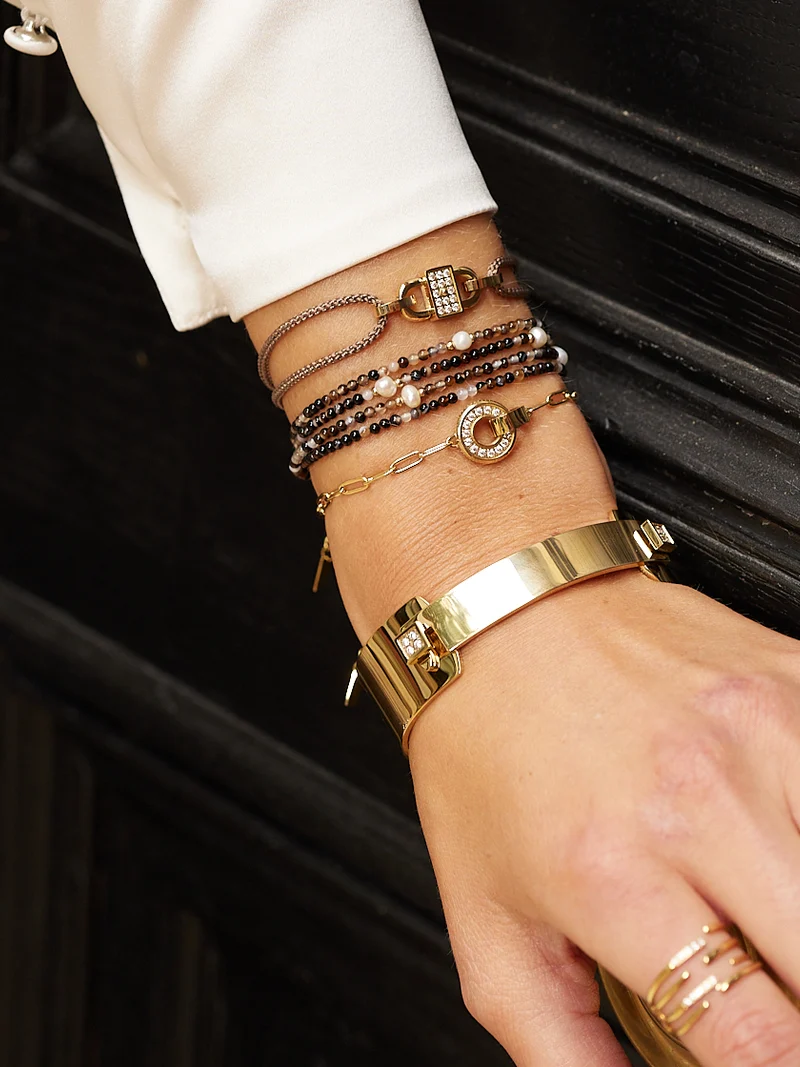 Bracelet Inaya - Acier Doré