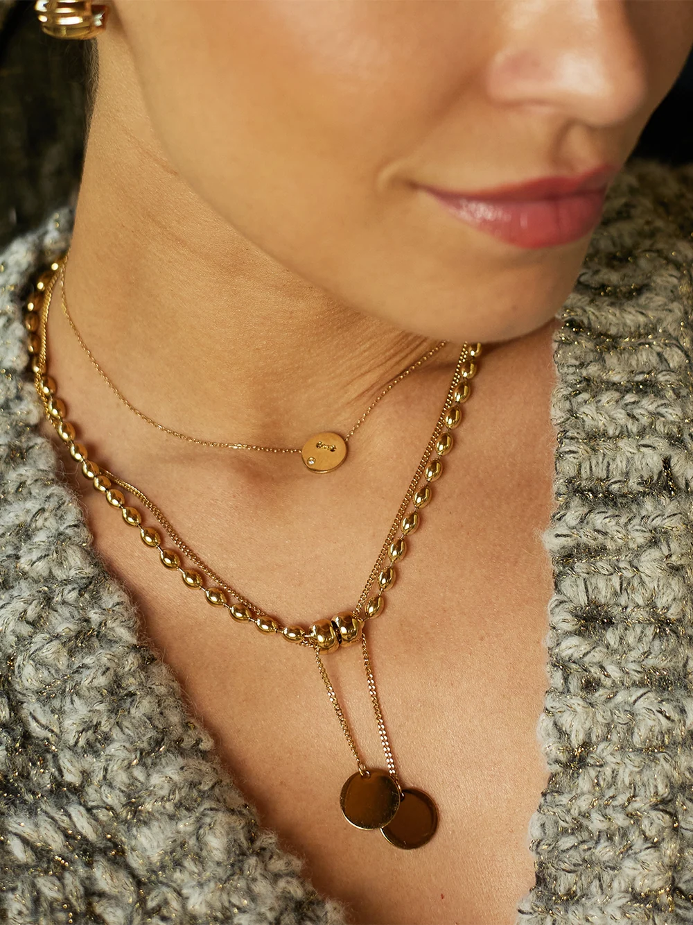 Collier Weiss - Acier Doré